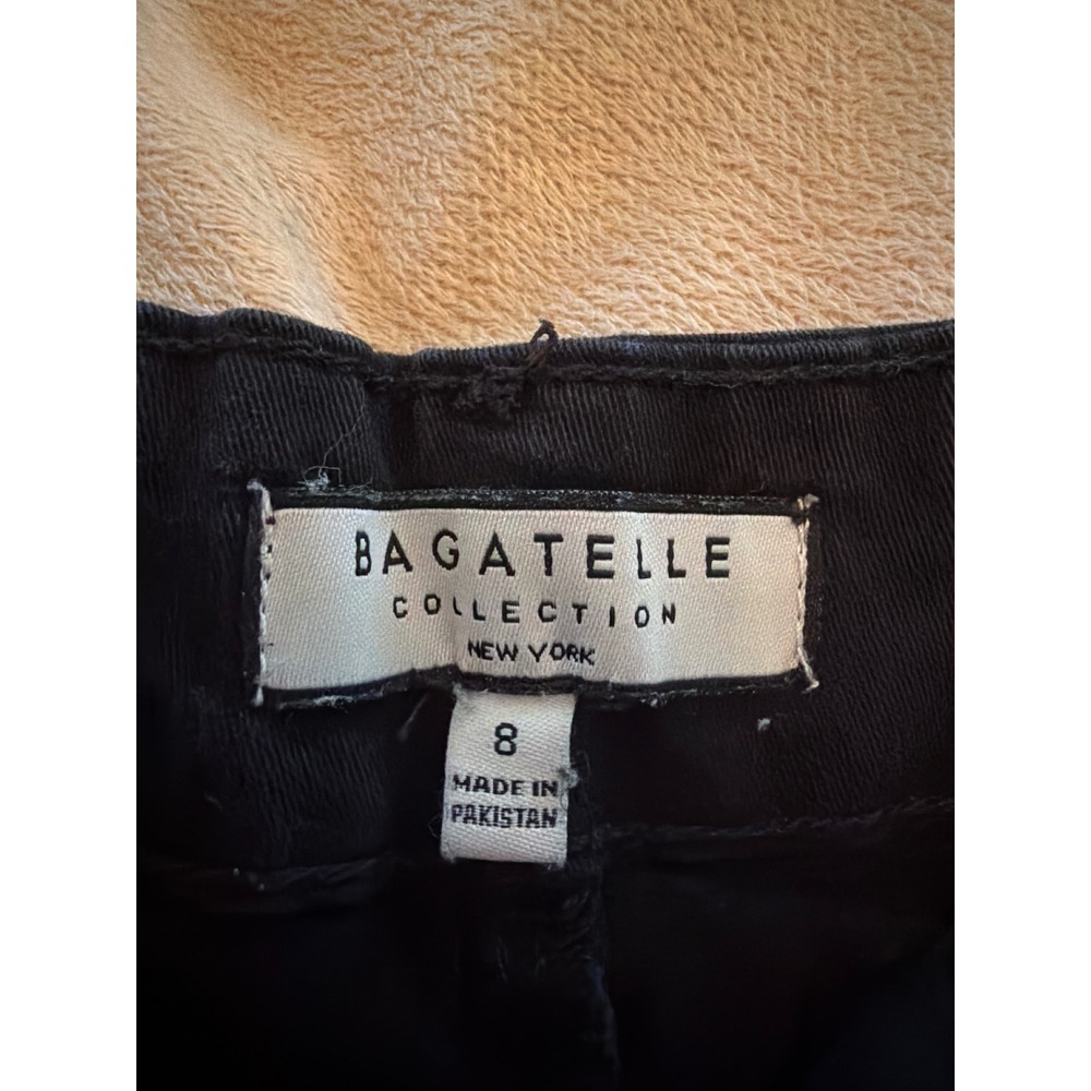 Bagatelle Collection Black Wide Leg Utility Pants High Rise Cotton Blend Size 8 - Picture 5 of 8